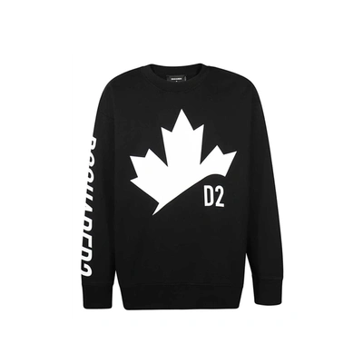 Dsquared2 Oversize Logo Sweatshirt In Black