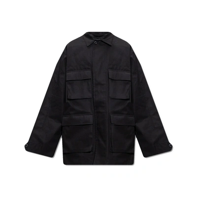Balenciaga Cotton Jacket In Black