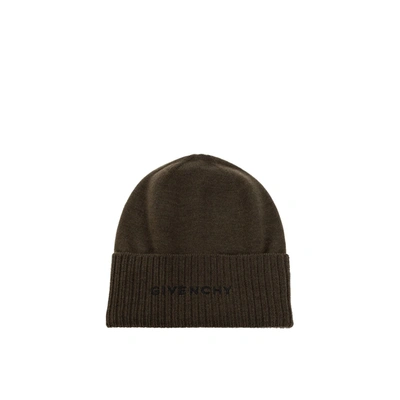 Givenchy Wool Logo Hat In Green
