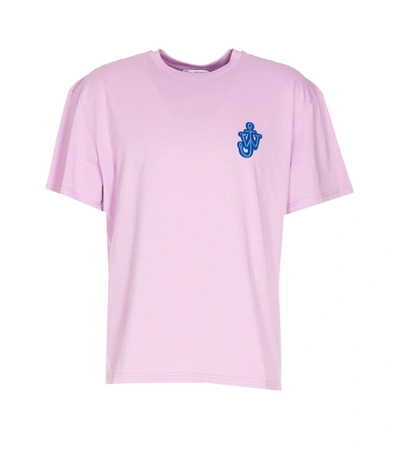 Jw Anderson J.w. Anderson Anchor Patch T-shirt In Pink