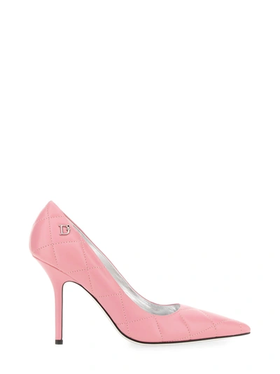 Dsquared2 Quilted Leather Pumps In Rosa