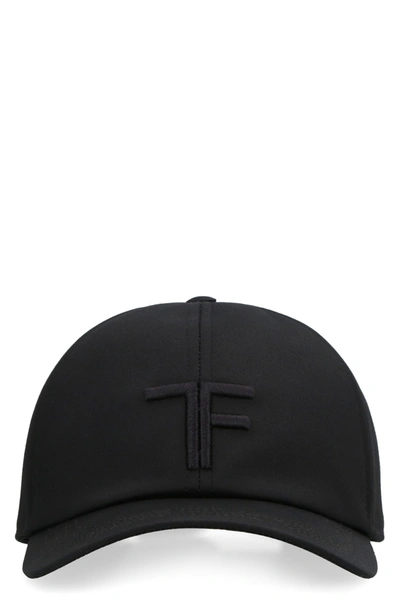 Tom Ford Logo Baseball Cap In Black