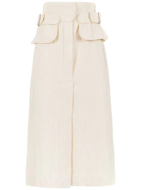 Framed Checklist Skirt In Off White | ModeSens