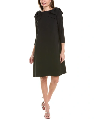 Teri Jon By Rickie Freeman Crepe Shift Dress In Black