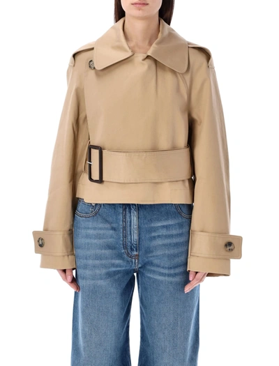 Jw Anderson J.w. Anderson Cropped Trench Jacket In Beige