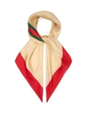 Gucci Logo-print Silk Scarf In Red