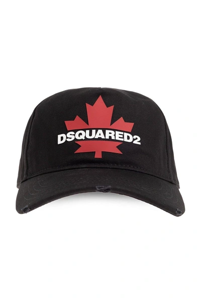 Dsquared2 Logo Printed Baseball Cap In Nero