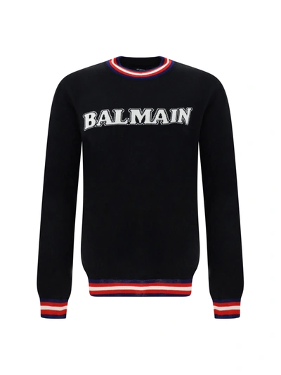 Balmain Sweater In Noir/naturel