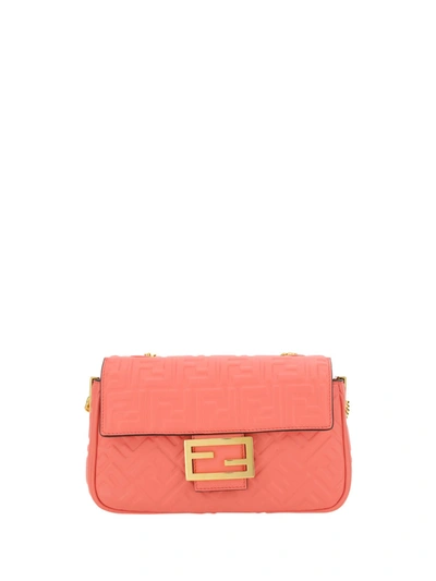 Fendi Baguette Shoulder Bag In Pink Dalia+ovibr