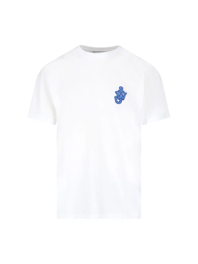 Jw Anderson J.w. Anderson Crew-neck Logo T-shirt In White