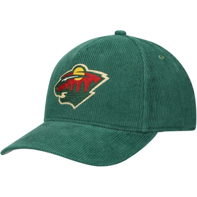 American Needle Green Minnesota Wild Corduroy Chain Stitch Adjustable Hat