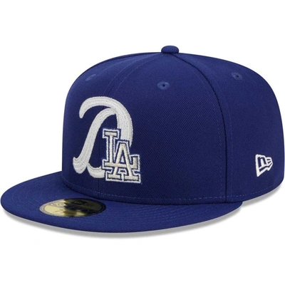 New Era Royal Los Angeles Dodgers Duo Logo 59fifty Fitted Hat