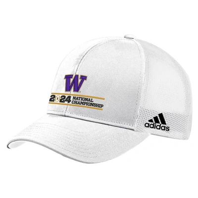 Adidas Originals Adidas  White Washington Huskies College Football Playoff 2024 Sugar Bowl Champions Trucker Adjustab