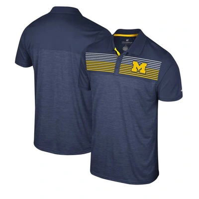 Colosseum Navy Michigan Wolverines Langmore Polo