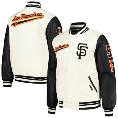 Pro Standard Cream San Francisco Giants Script Tail Wool Full-zip Varity Jacket