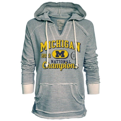 Blue 84 Navy Michigan Wolverines College Football Playoff 2023 National Champions Striped French Te