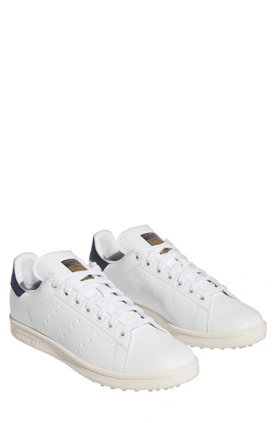 Adidas Golf Stan Smith Spikeless Golf Shoe In White/ Collegiate Navy/ White