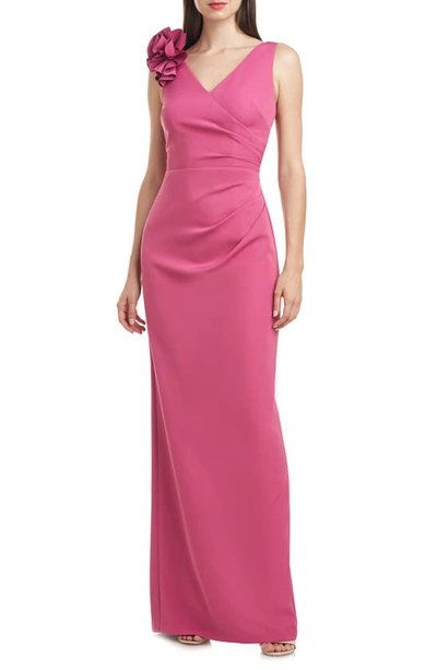 Js Collections Anais Sleeveless Column Gown In Rose Violet