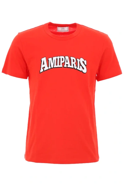 Ami Alexandre Mattiussi Printed T-shirt In Red