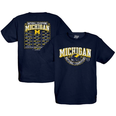 Blue 84 Kids' Youth   Navy Michigan Wolverines College Football Playoff 2023 National Champions Gold Dust S