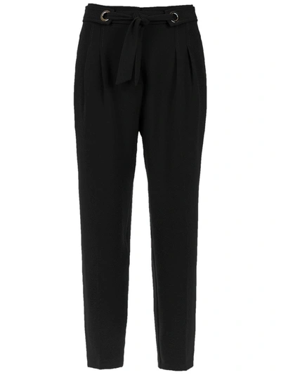 Framed Cracker Cropped Trousers In Black