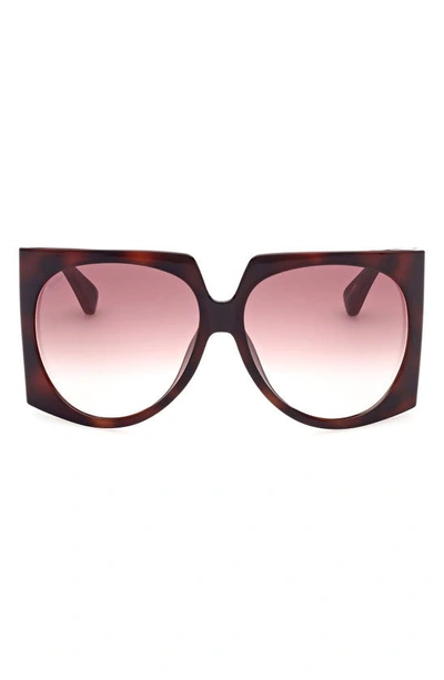 Max Mara 65mm Gradient Oversize Geometric Sunglasses In Pink