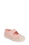 Native Shoes Kids' Juniper Perforated Mary Jane In Rose Pink Bling/ Dust Pink