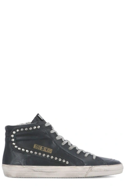 Golden Goose Slide Lace-up Trainers In Black