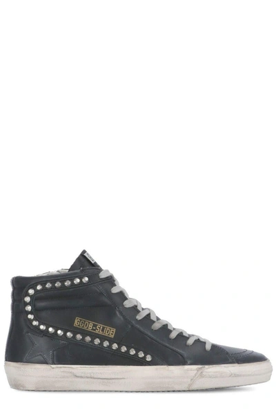 Golden Goose Slide Lace-up Sneakers In Black