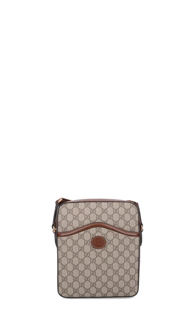 Gucci Logo Shoulder Bag In Beige
