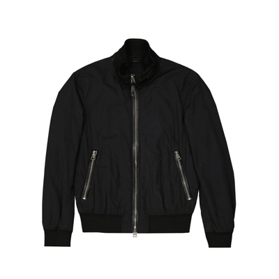 Tom Ford Windbreaker Bomber Jacket In Black