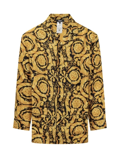 Versace Pajama Barocco In Nero-oro