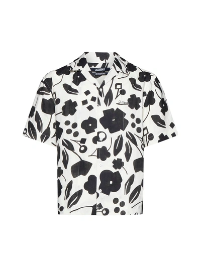 Jacquemus Shirt In Pt Black White Cubic Flow