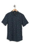 Quiksilver Heat Wave Short Sleeve Button-up Shirt In Midnight Navy