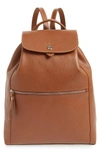 Longchamp Veau Leather Backpack In Cognac