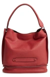 Longchamp '3d' Leather Hobo - Red In Garnet Red