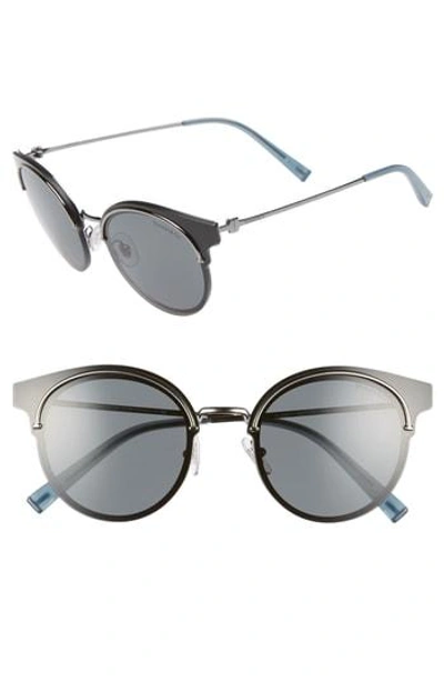 Tiffany & Co 64mm Round Gradient Lens Sunglasses - Gunmetal Solid