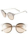 Tiffany & Co 64mm Round Gradient Lens Sunglasses - Pale Gold Gradient Mirror In Brown