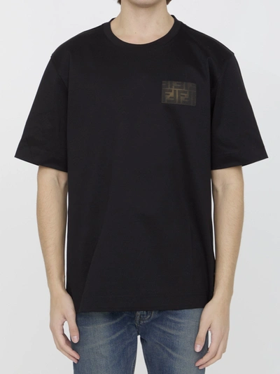 Fendi Jersey T-shirt In Black