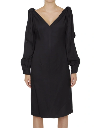 Bottega Veneta Viscose Midi Dress In Black