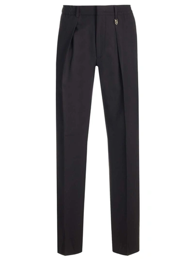 Fendi Black Wool Crepe Trousers