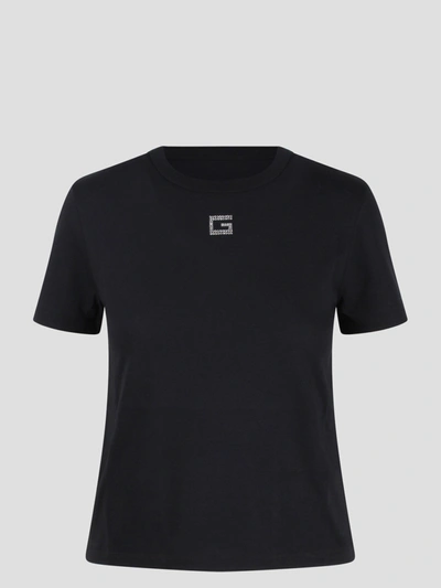 Gucci Crystal G Cotton Jersey T-shirt In Black