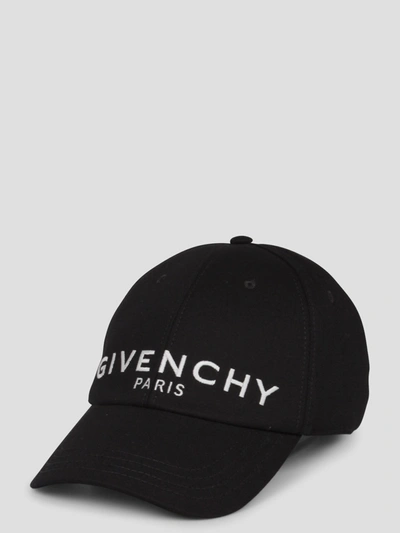 Givenchy Paris Embroidered Cap In Black
