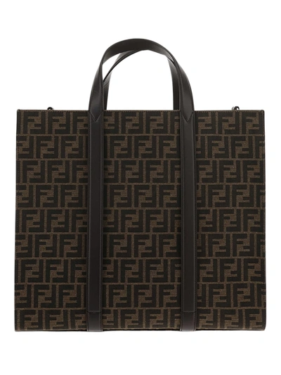 Fendi Monogram Tote Bag In Brown