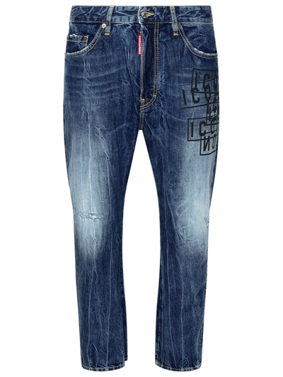 Dsquared2 Blue Cotton Jeans In Default Title