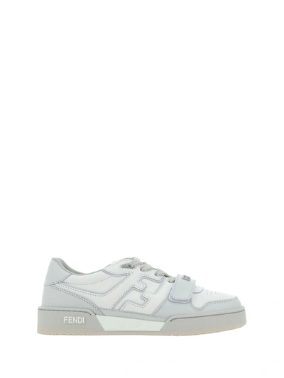 Fendi Match Sneakers In Grigio/white/grigio