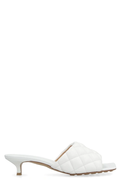 Bottega Veneta Padded Leather Sandals In White