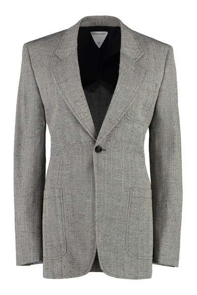 Bottega Veneta Viscose And Silk Blend Blazer In Grey