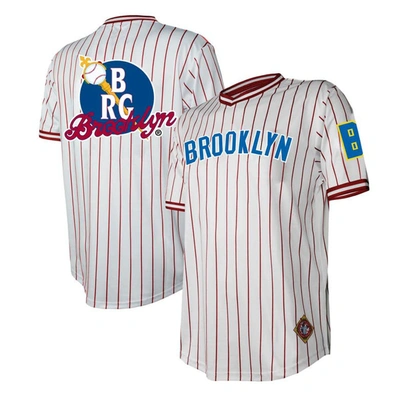 Stitches White Brooklyn Royal Giants V-neck Jersey
