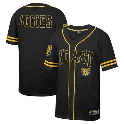 Colosseum Black North Carolina A&t Aggies Free Spirited Mesh Button-up Baseball Jersey